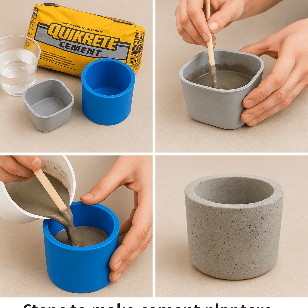Step-by-Step Guide to Make Cement Planters